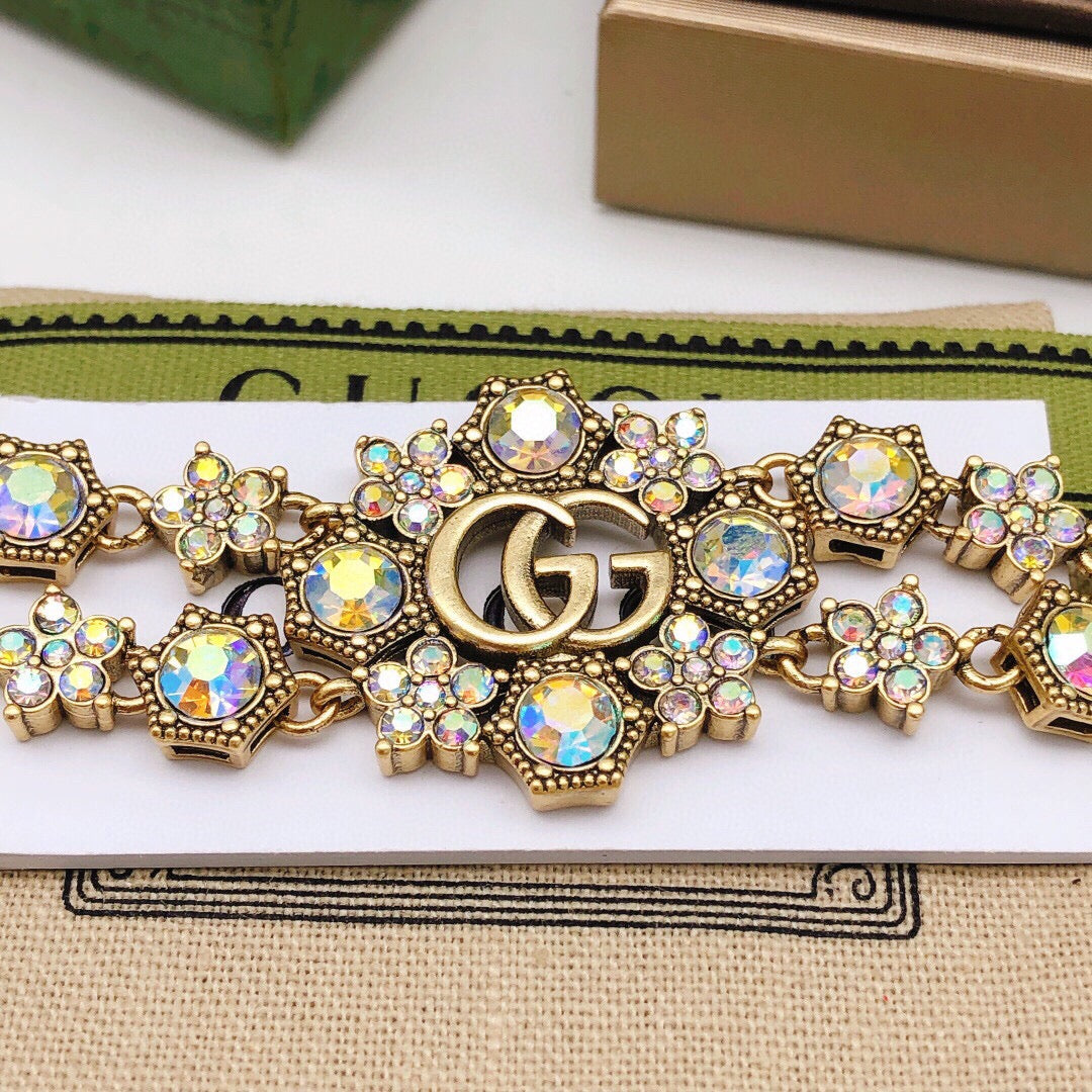Geometric Emblem Bracelet in Gold-Tone – Design 003 main product view