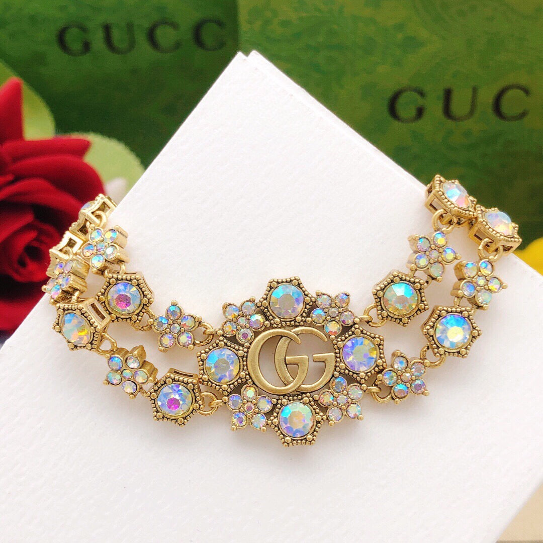 Geometric Emblem Bracelet in Gold-Tone – Design 003 main product view