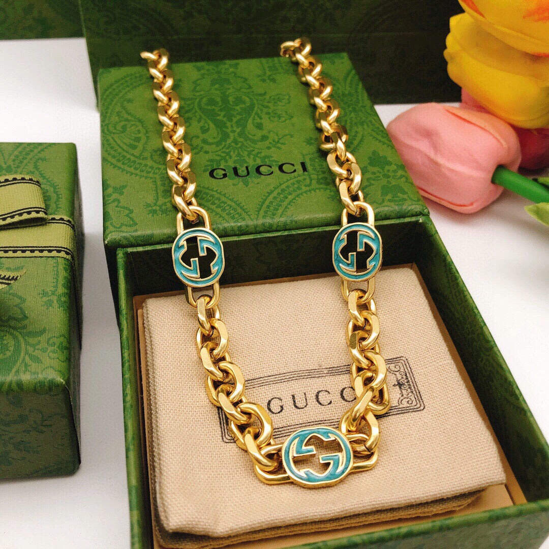 Double-G Emblem Bracelet in Polished Metal-Tone – Design 014 front product view
