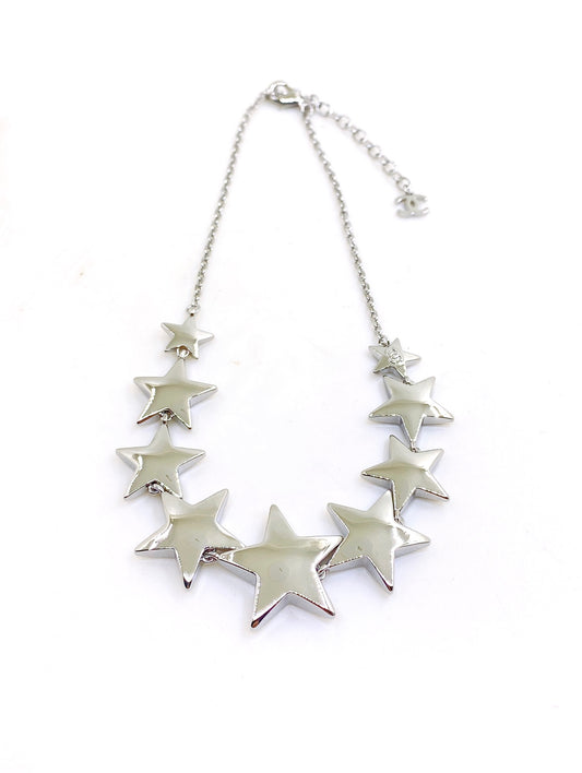 Signature Emblem Pendant Necklace in Gold-Tone – White Detail – Design 006 main product view
