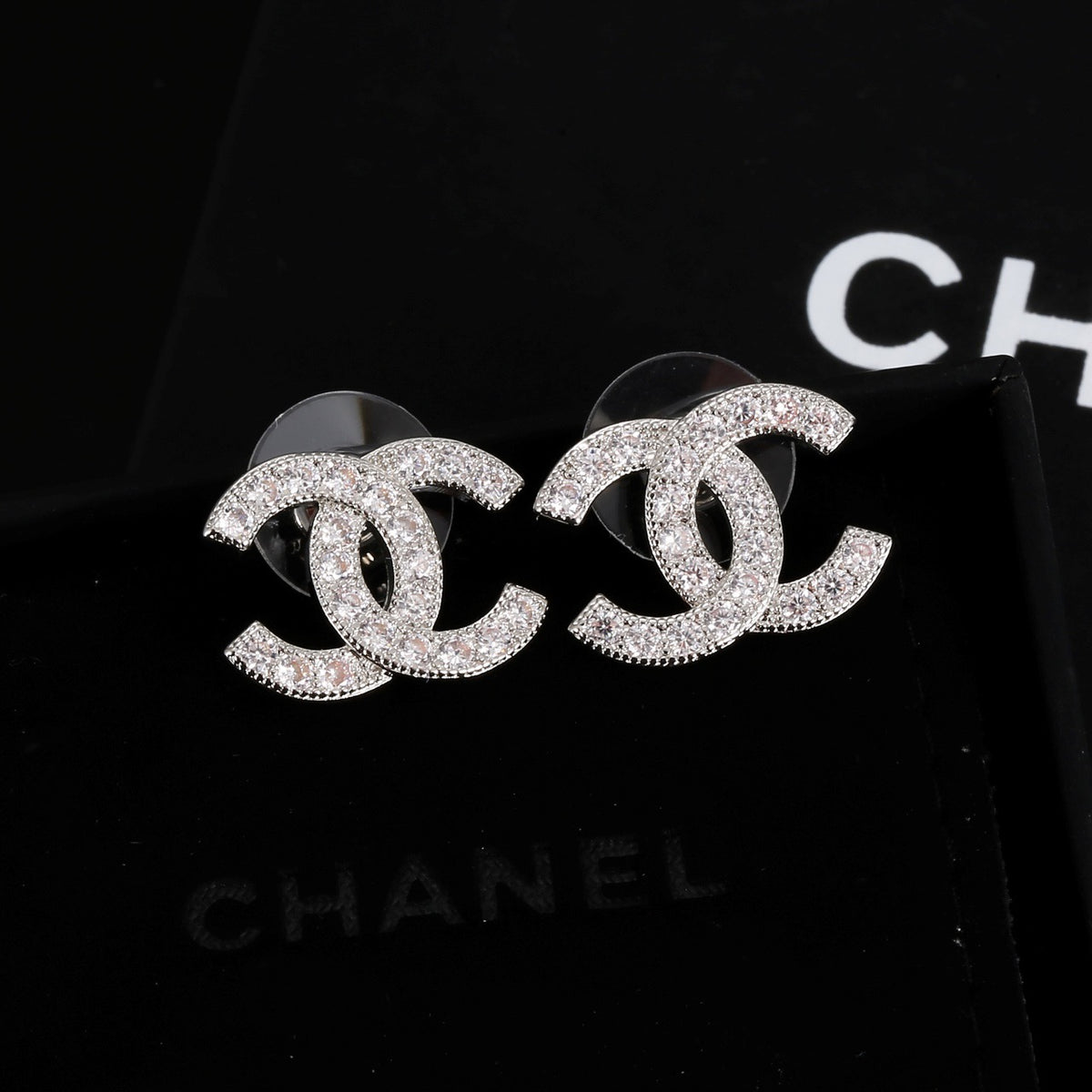 Signature Emblem Stud Earrings in Gold-Tone – Design 069 main product view