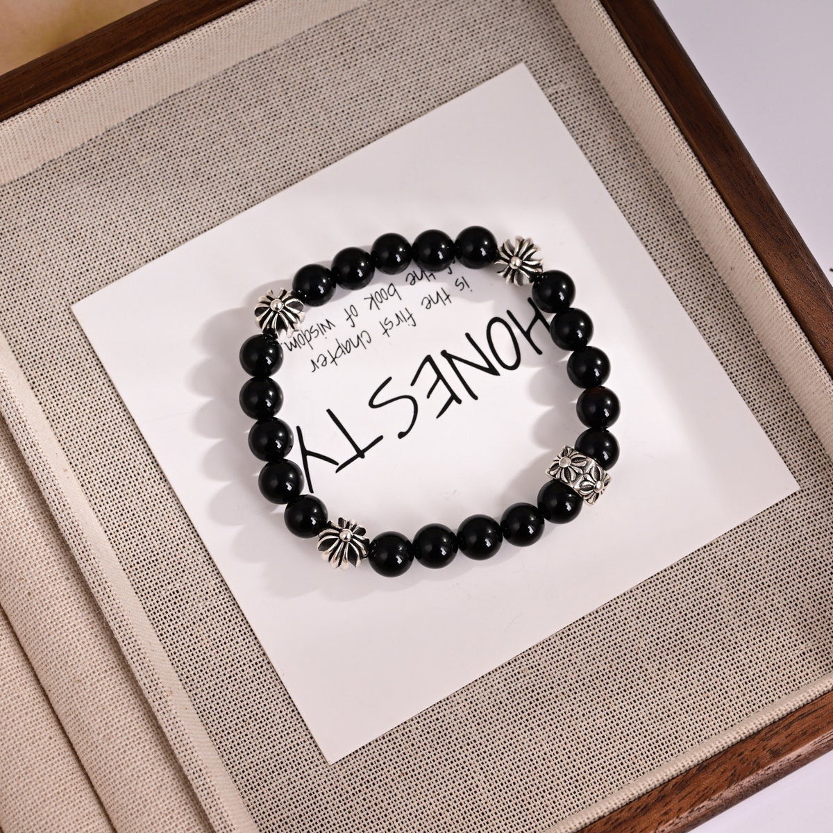 Cross Statement Bracelet in Metal-Tone – Design 19 front product view