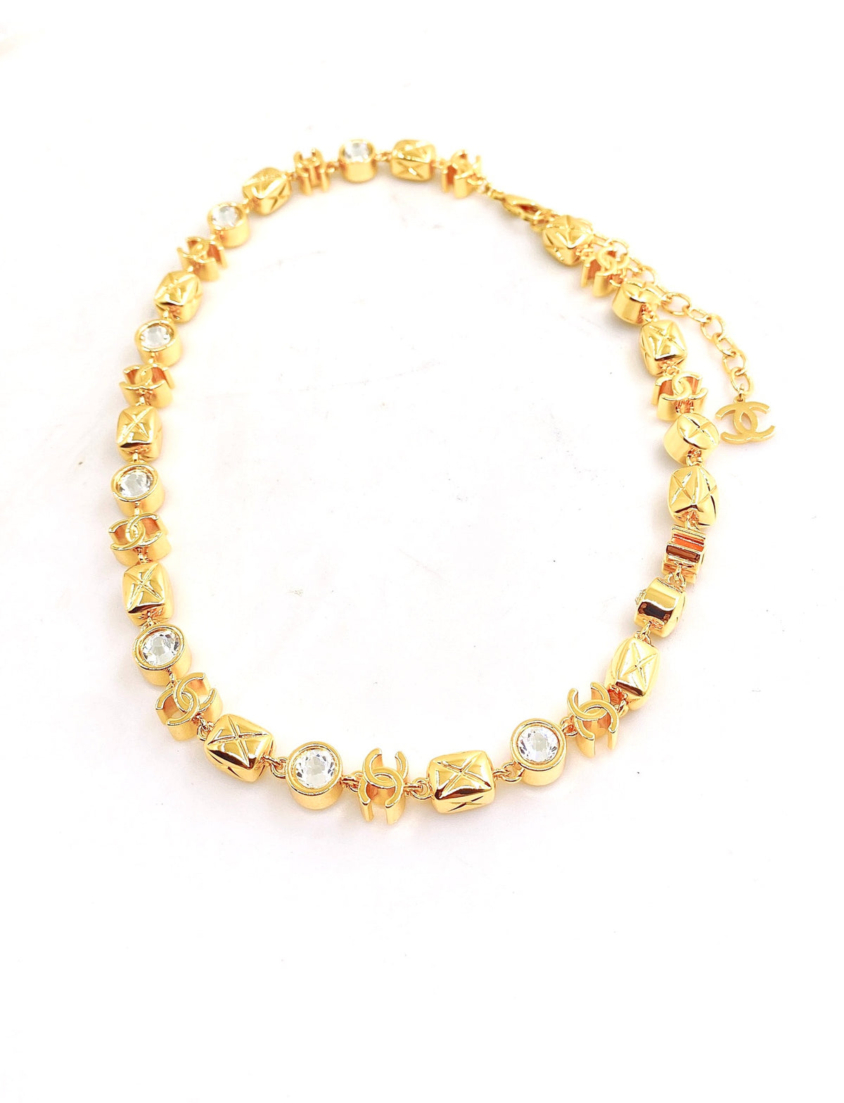 Square Crystal-Accent Pendant Necklace main product view