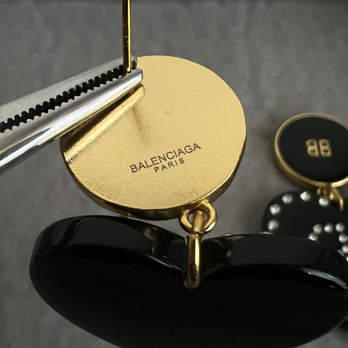 Ring Motif Statement Earrings in Polished Metal-Tone – Design 011 styled product view