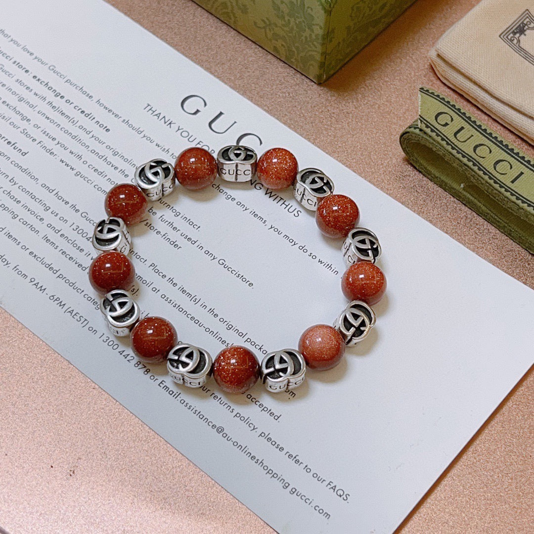 Double-G Emblem Bracelet in Polished Metal-Tone – Design 029 front product view