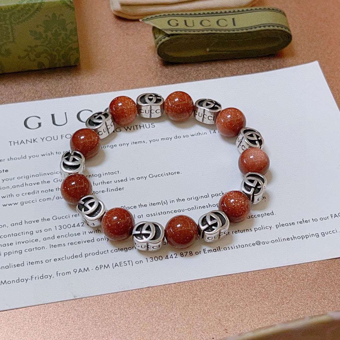 Double-G Emblem Bracelet in Polished Metal-Tone – Design 020 front product view