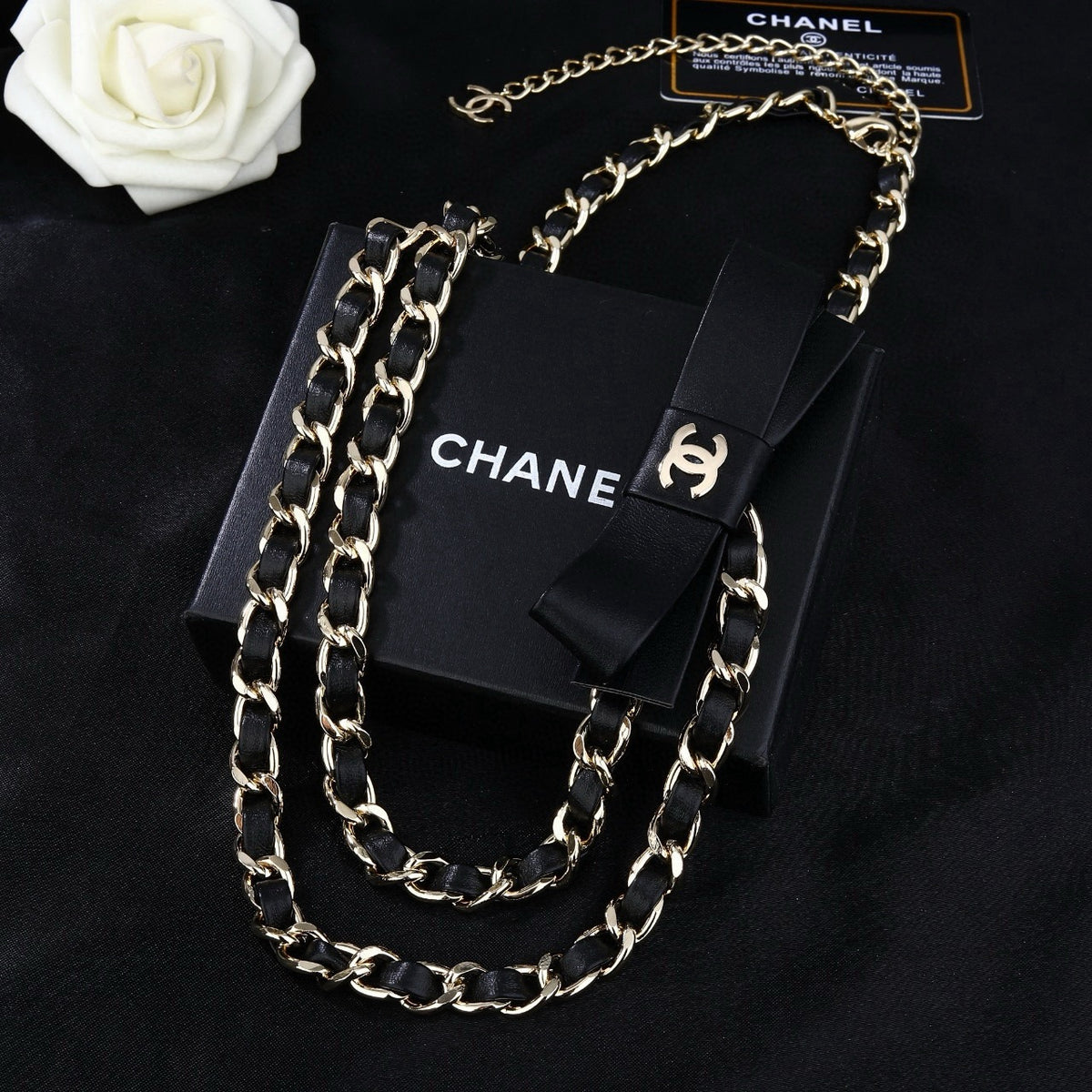 Signature Emblem Jewelry Accessory in Polished Metal-Tone – Design 072 styled product view