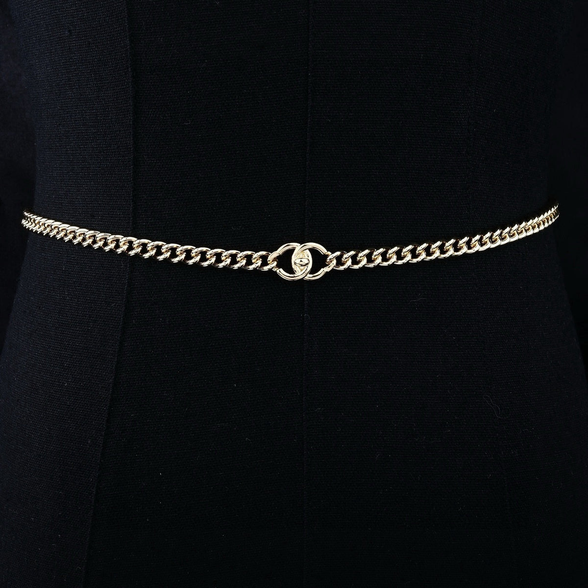 Signature Emblem Jewelry Accessory in Polished Metal-Tone – Design 070 front product view
