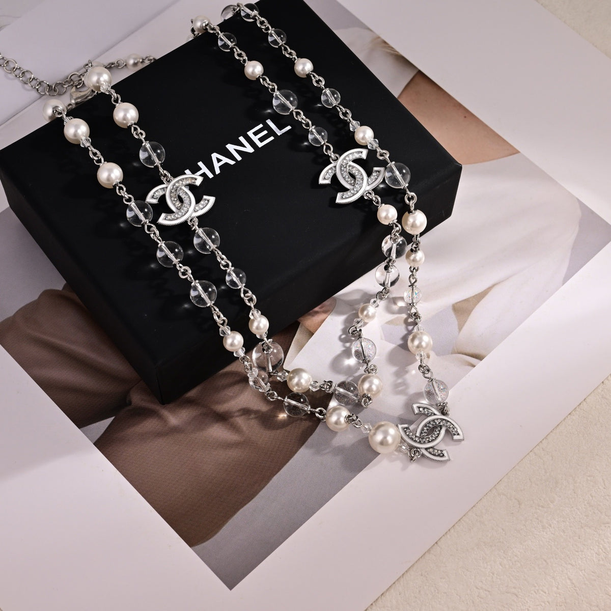 Signature Emblem Pendant Necklace in Polished Metal-Tone – Design 111 styled product view