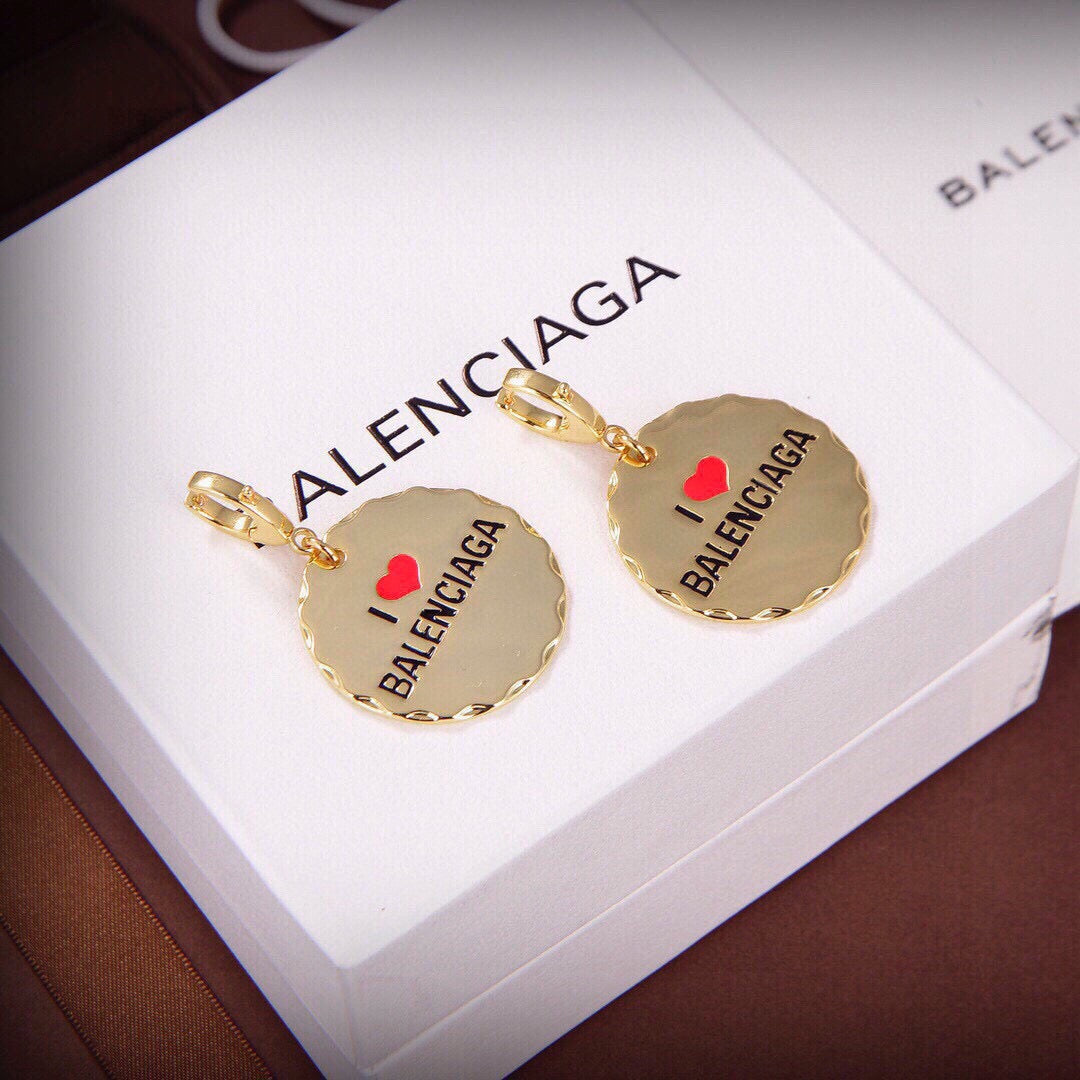 Ring Motif Statement Earrings in Gold-Tone – Design 011 styled product view