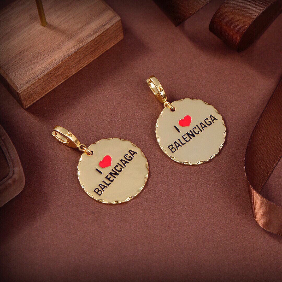 Ring Motif Statement Earrings in Gold-Tone – Design 011 side detail