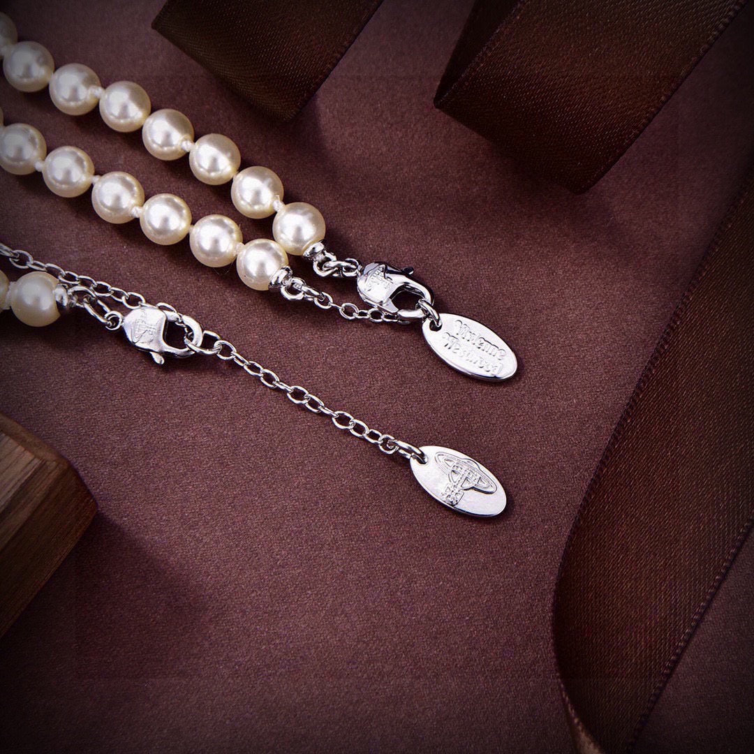 Orb Pendant Necklace in Polished Metal-Tone – Design 060 front product view