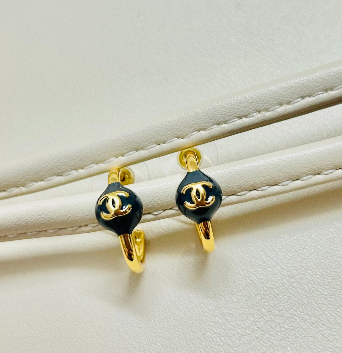 Signature Emblem Stud Earrings in Polished Metal-Tone – Design 111 main product view