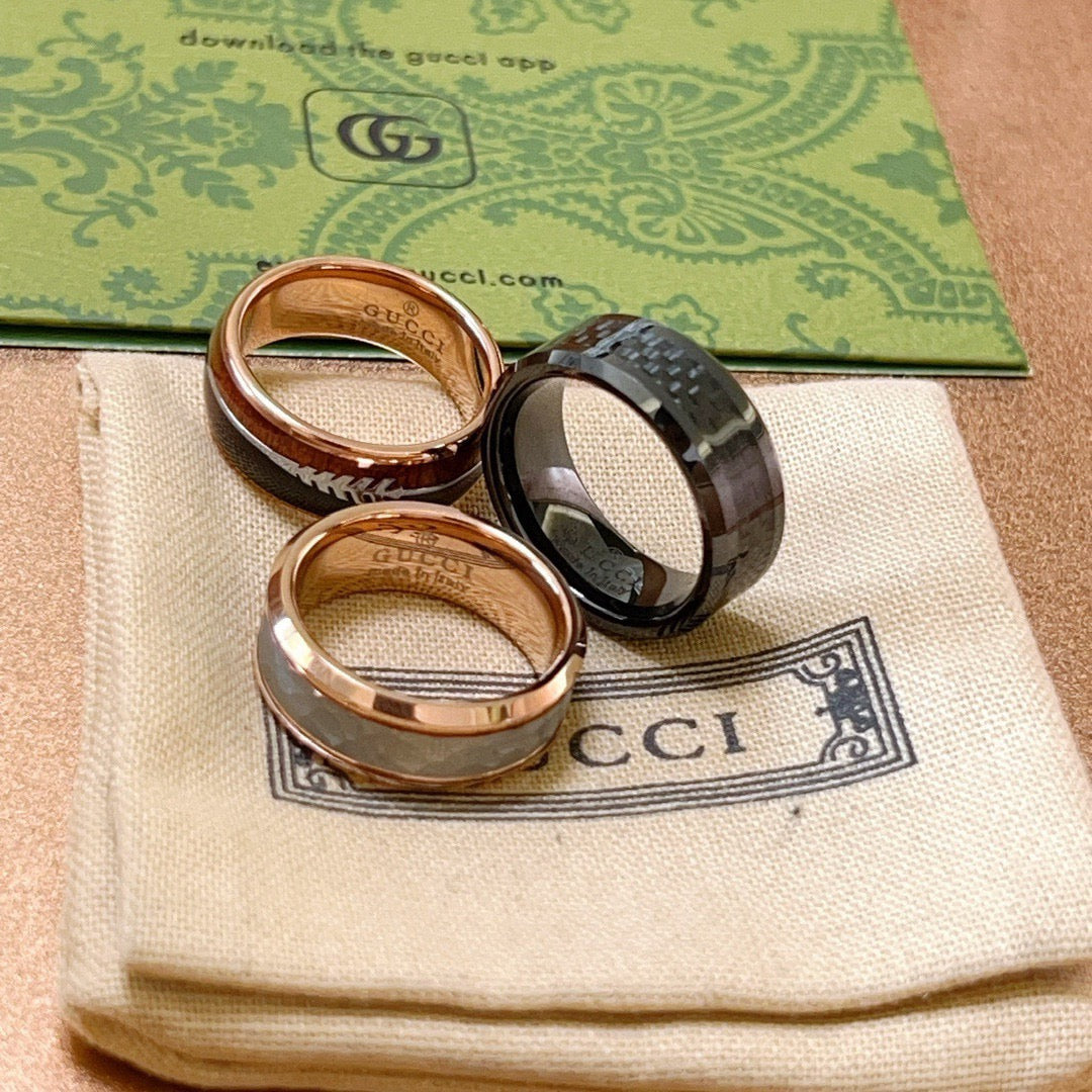 Double-G Emblem Statement Ring in Polished Metal-Tone – Design 011 side detail
