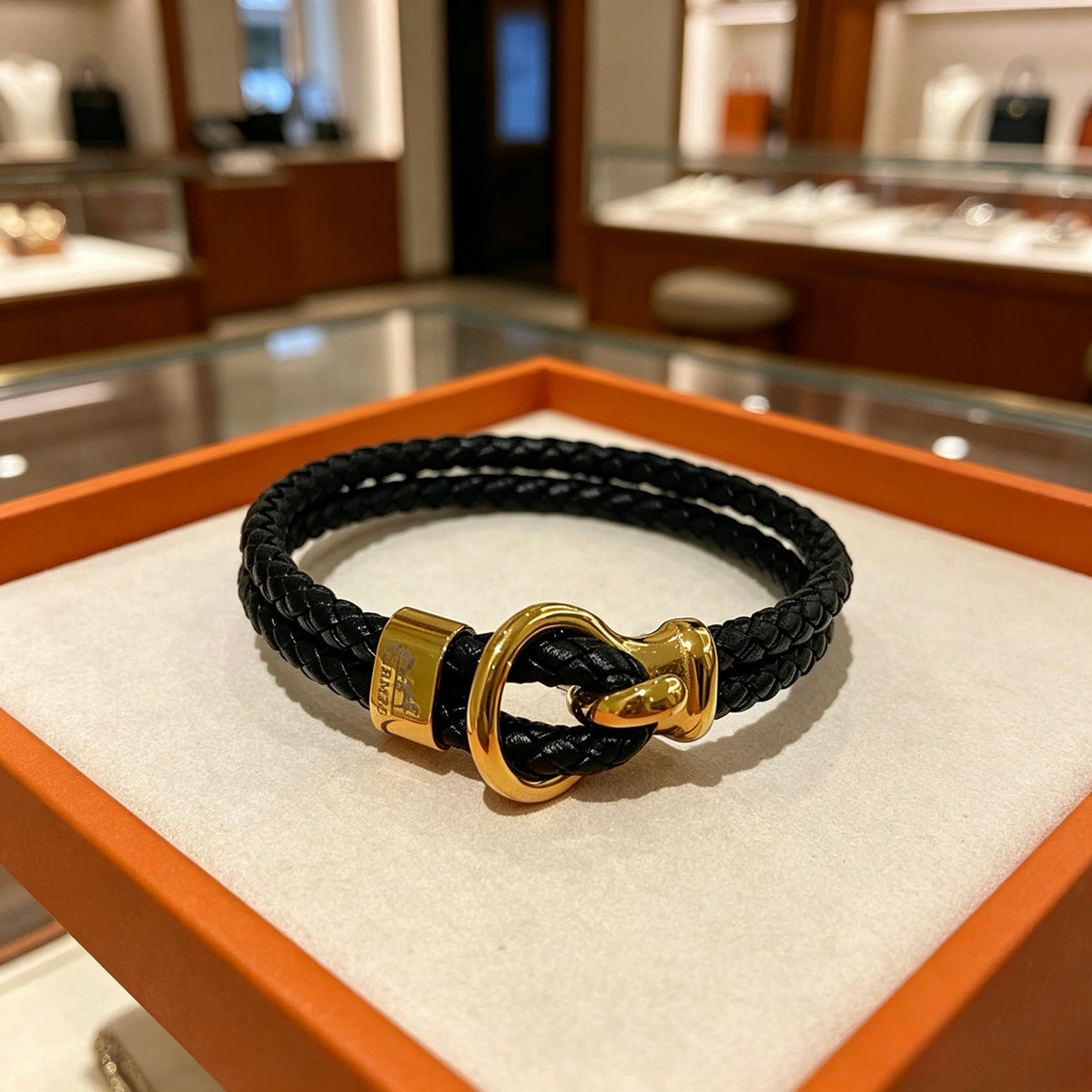 Horse Bangle in Gold-Tone – Design 045 main product view
