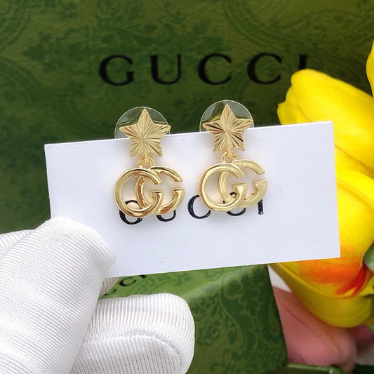 Star Stud Earrings in Polished Metal-Tone main product view