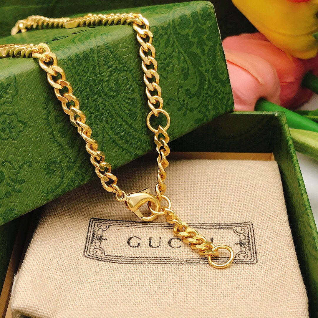 Geometric Emblem Pendant Necklace in Polished Metal-Tone – Design 017 styled product view