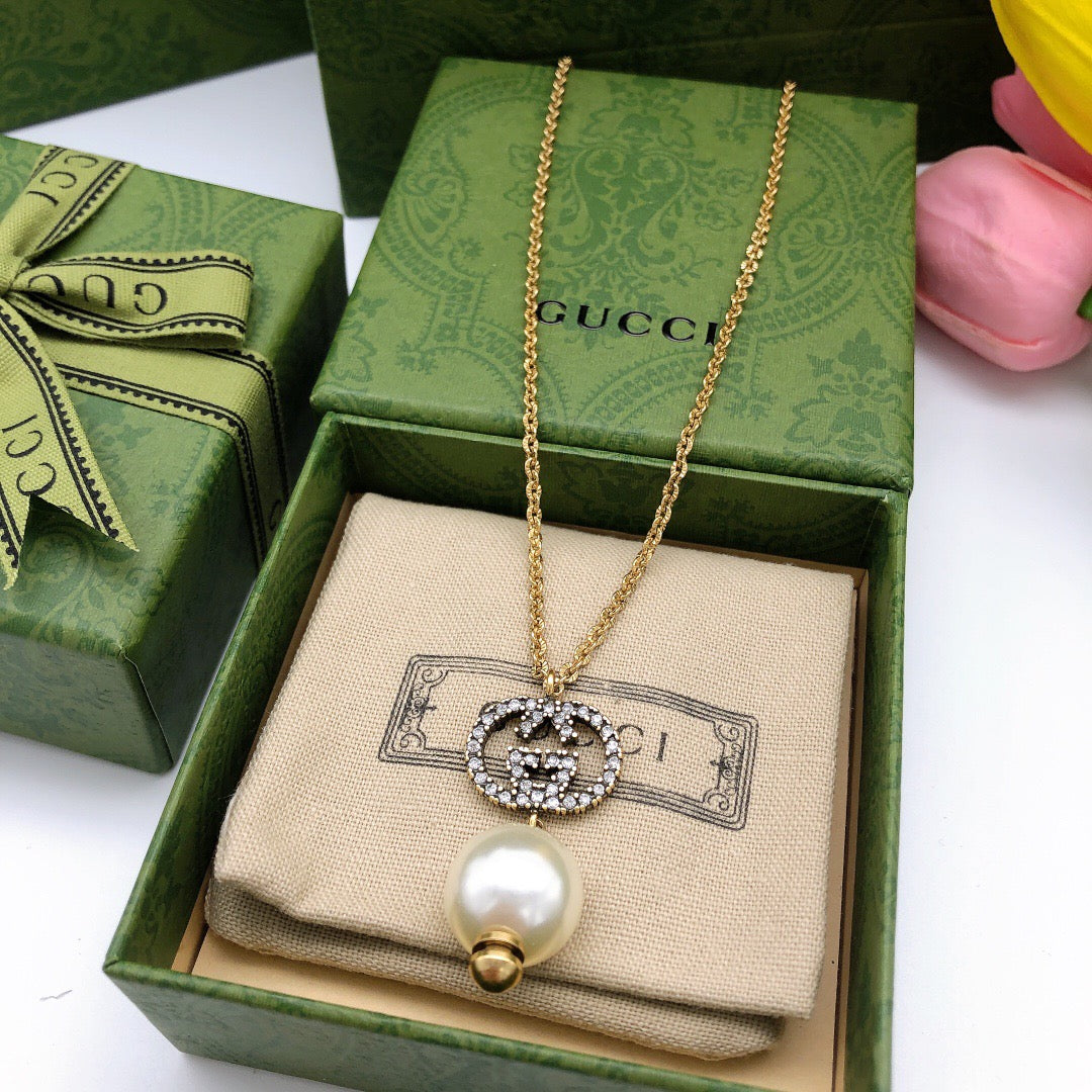 Geometric Emblem Pendant Necklace in Polished Metal-Tone – Vintage Detail – Design 004 front product view