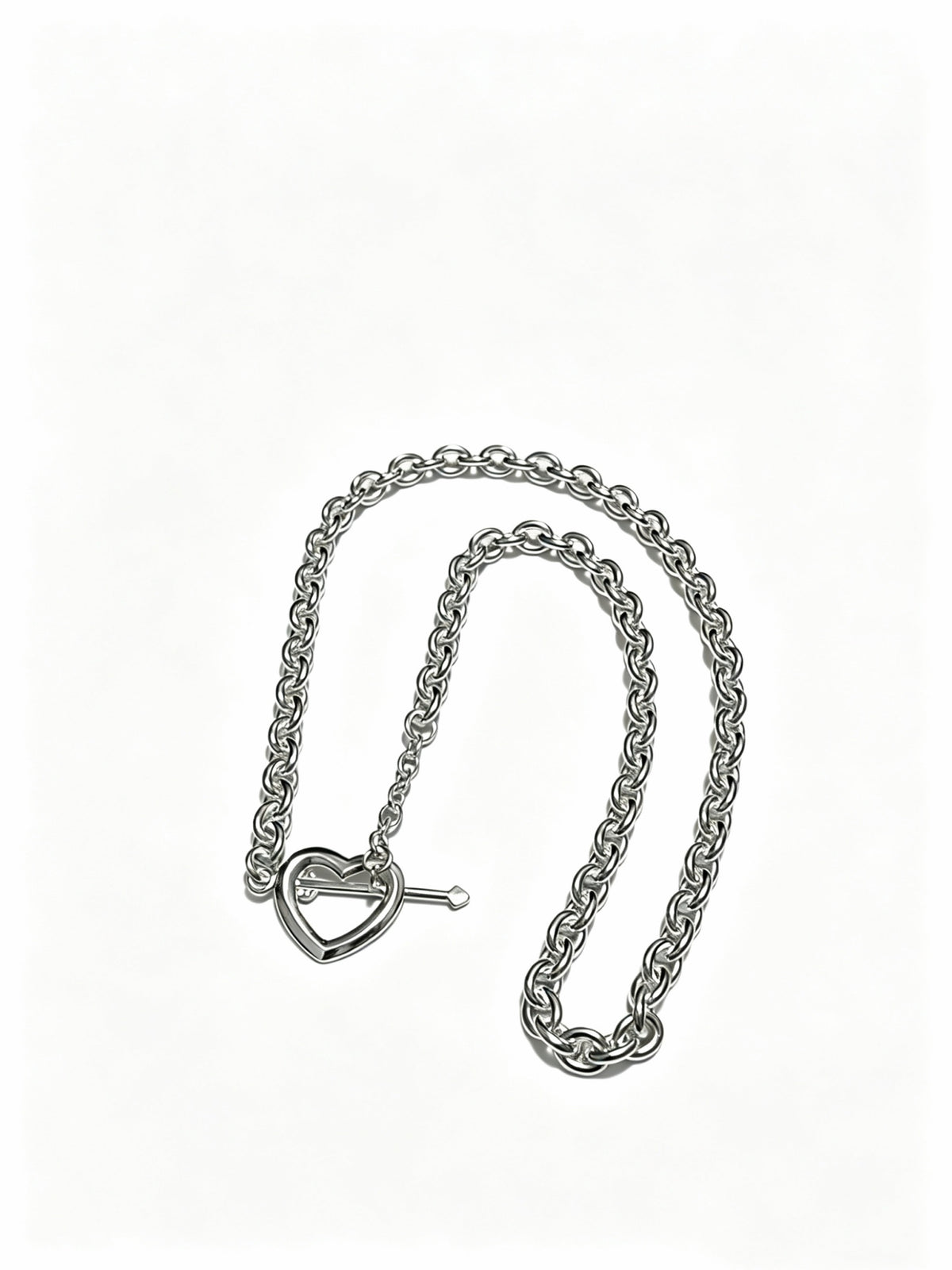 Signature Motif Pendant Necklace in Silver-Tone – Vintage Detail – Design 54 main product view