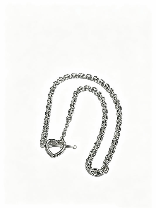 Signature Motif Pendant Necklace in Silver-Tone – Vintage Detail – Design 54 main product view