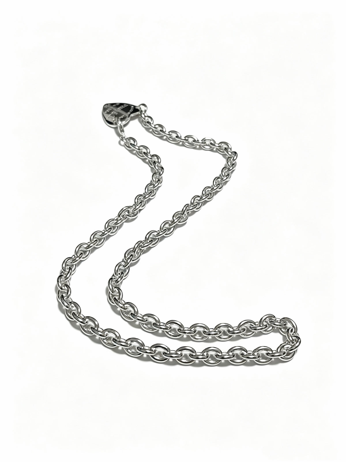Signature Motif Pendant Necklace in Silver-Tone – Vintage Detail – Design 53 front product view
