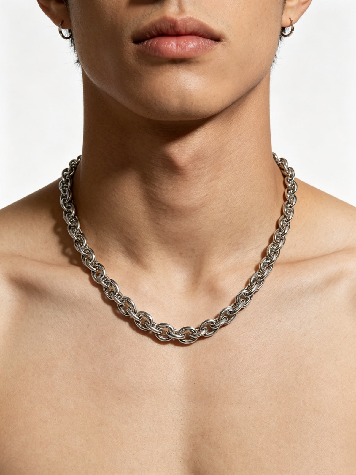 Signature Motif Pendant Necklace in Silver-Tone – Vintage Detail – Design 51 styled product view