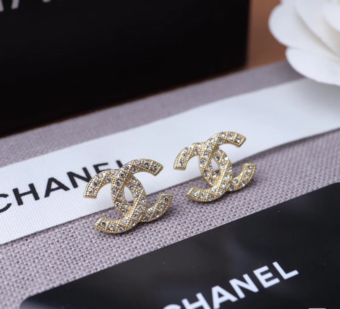 Signature Emblem Stud Earrings in Silver-Tone – Design 026 side detail