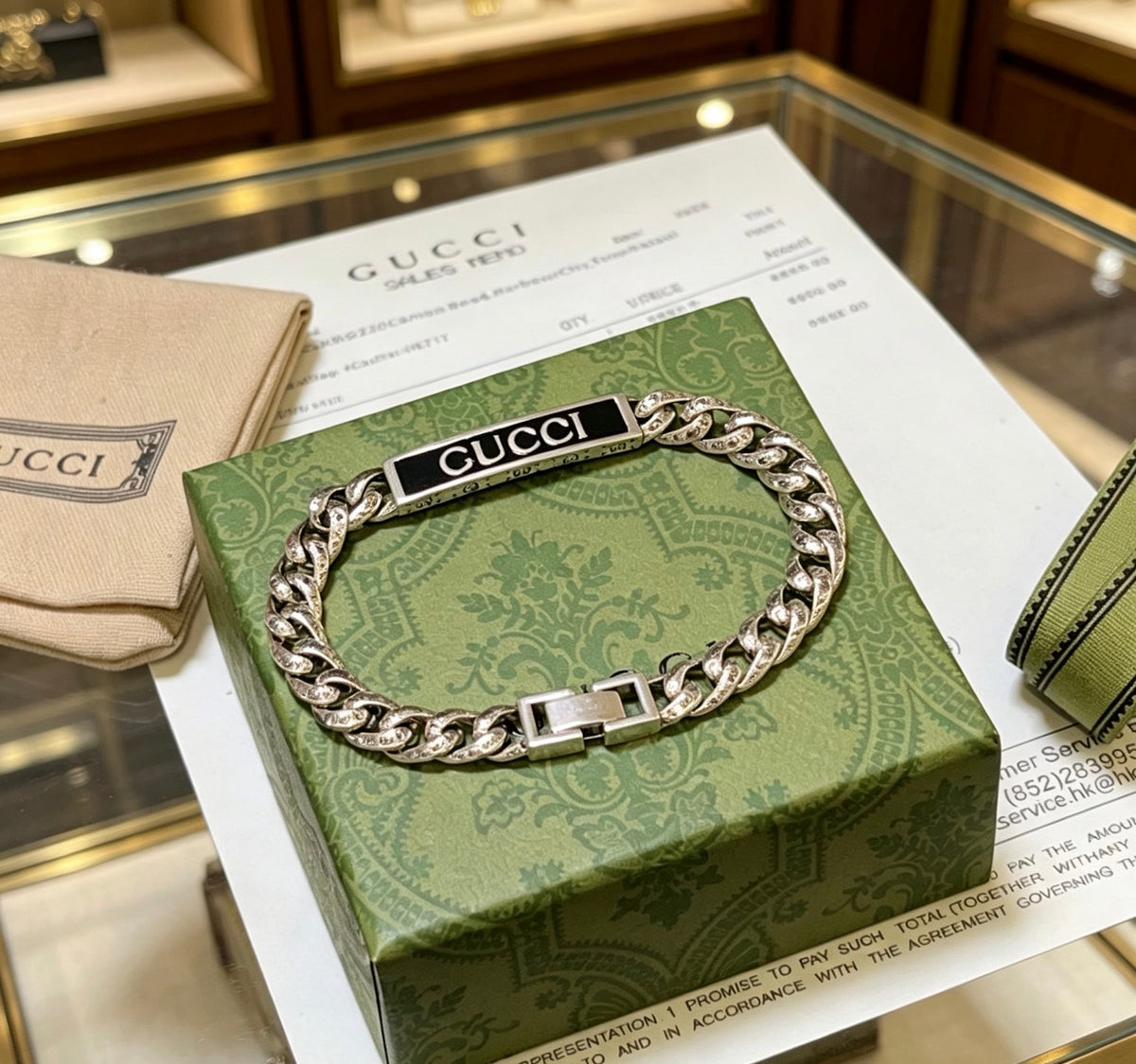 Floral Bracelet in Polished Metal-Tone – Design 020 main product view