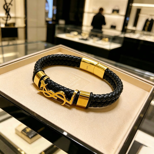 Geometric Emblem Bangle in Polished Metal-Tone – Design 003 main product view
