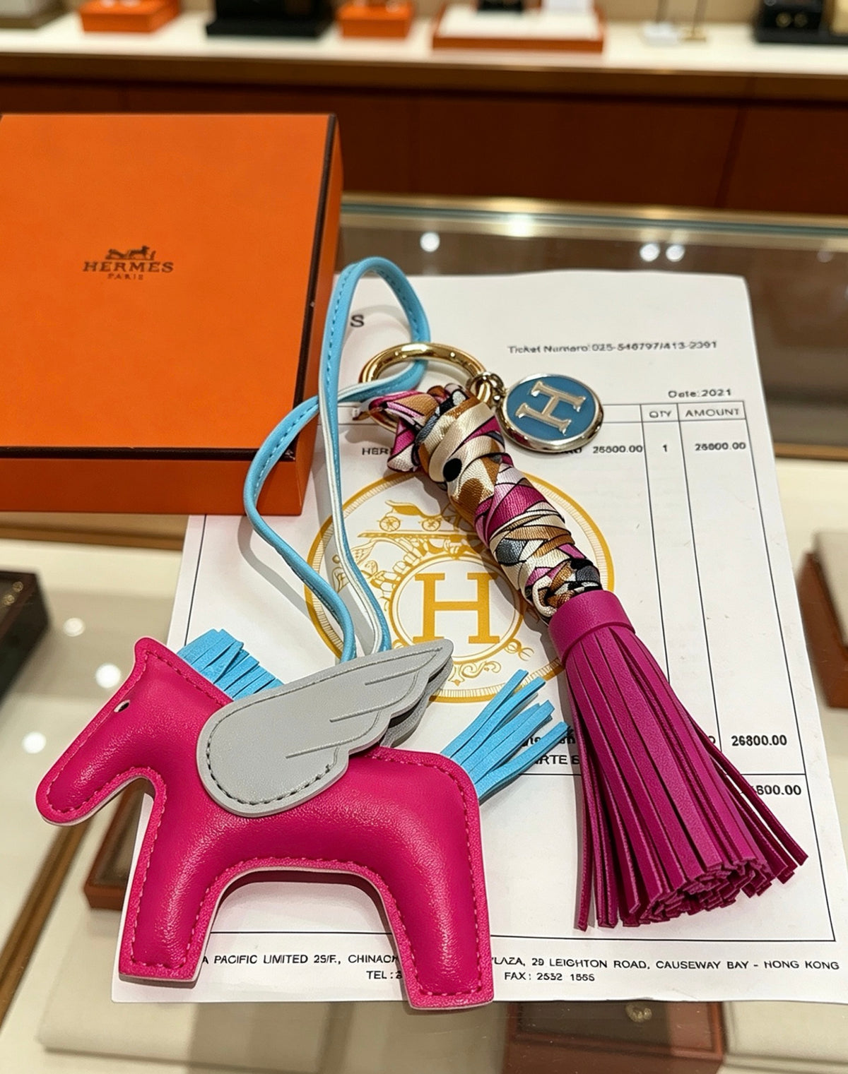 Horse Keychain in Silver-Tone – Design 070 front product view