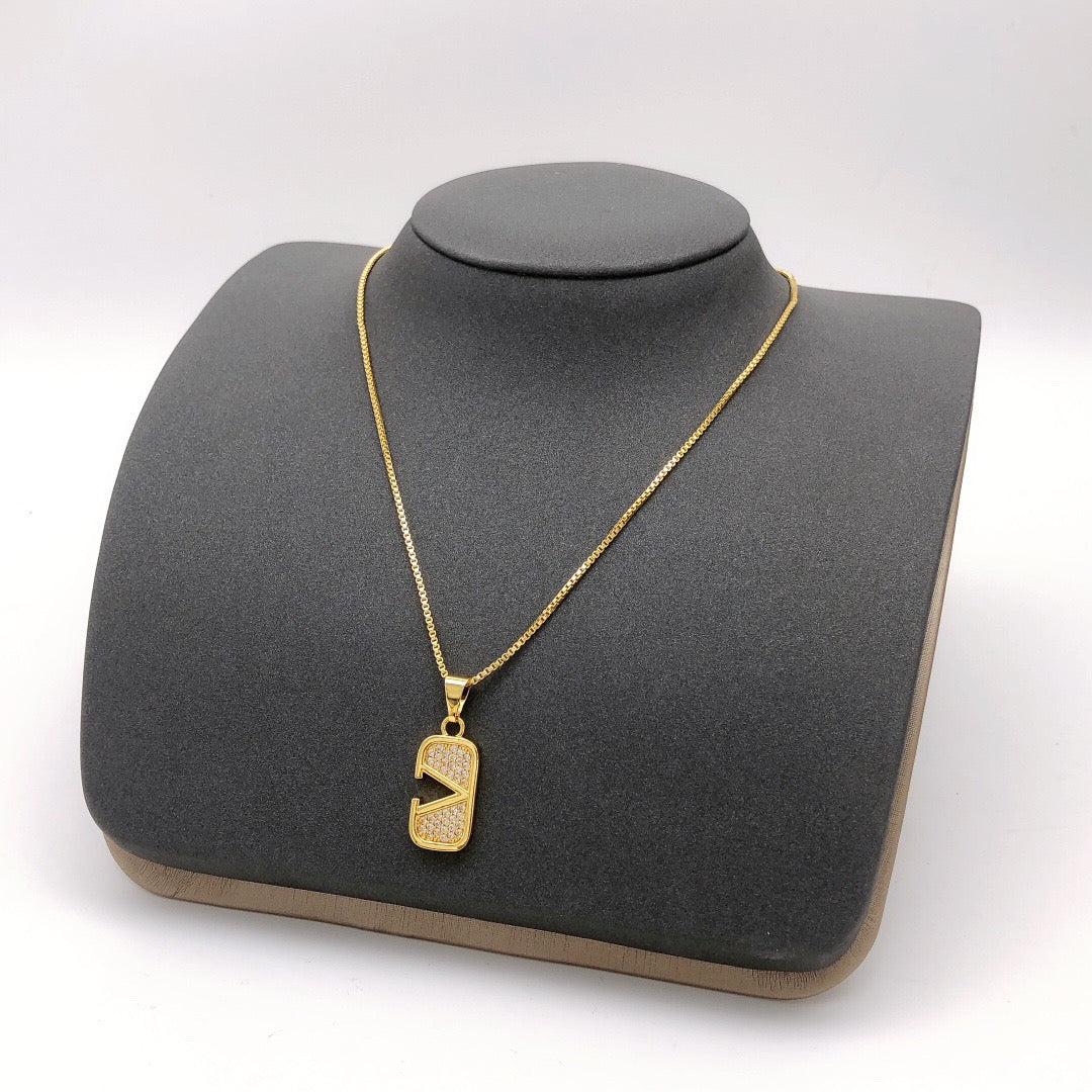 Signature Emblem Crystal-Accent Pendant Necklace – Design 06 detail view