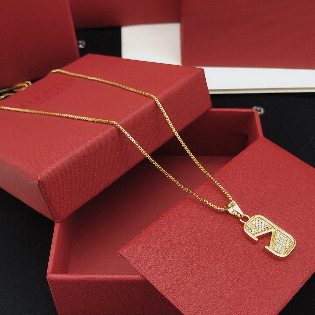 Signature Emblem Crystal-Accent Pendant Necklace – Design 06 main product view