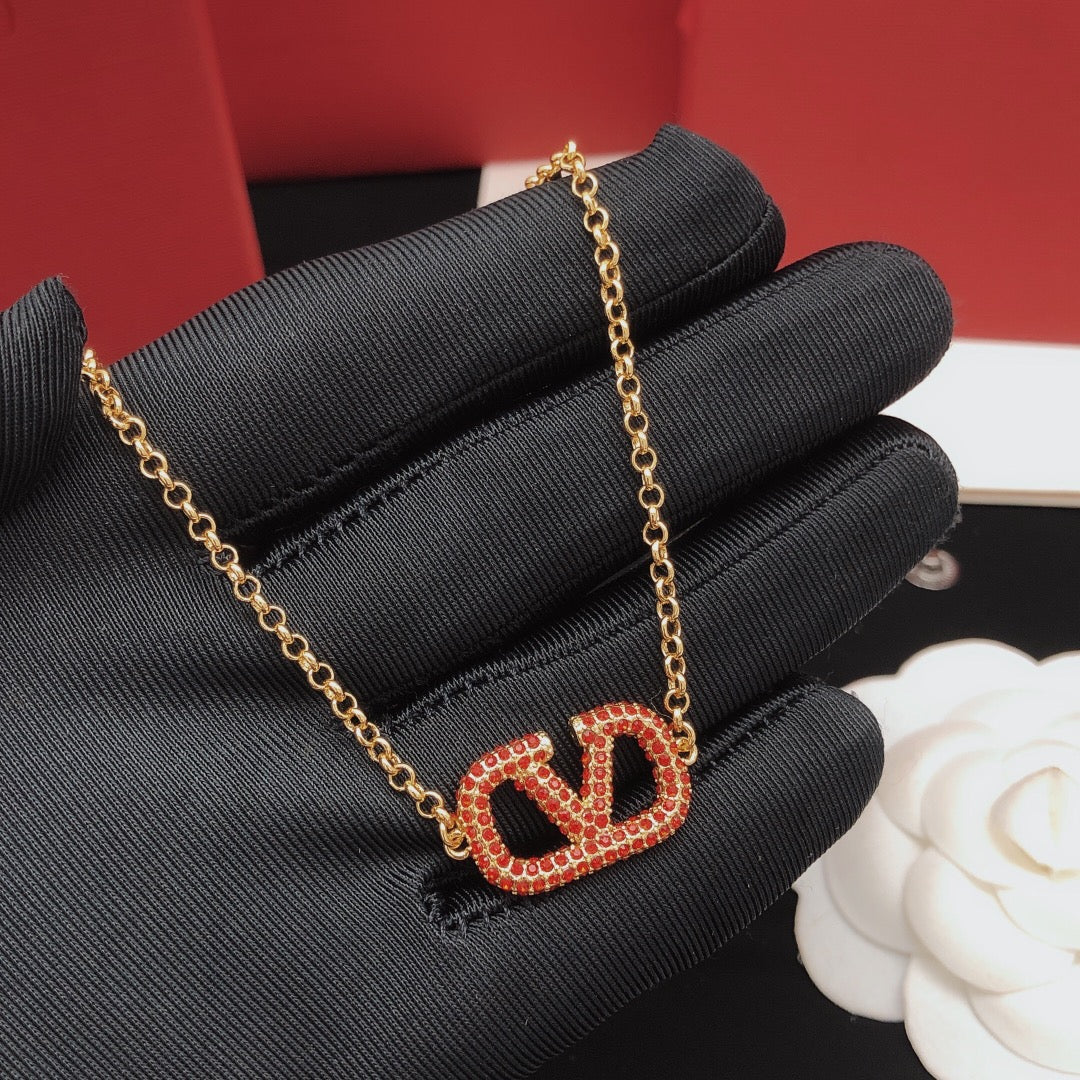 Signature Emblem Jewelry Accessory – Red – Design 03 close-up view