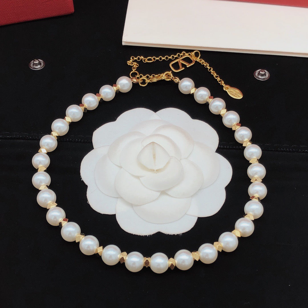 Signature Emblem Pendant Necklace in Gold-Tone – Design 08 detail view