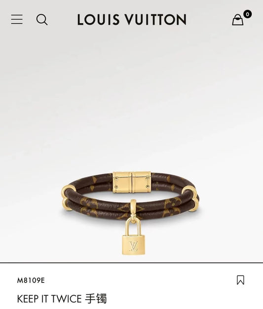 Letter Emblem Bangle in Polished Metal-Tone – Leather Detail main product view