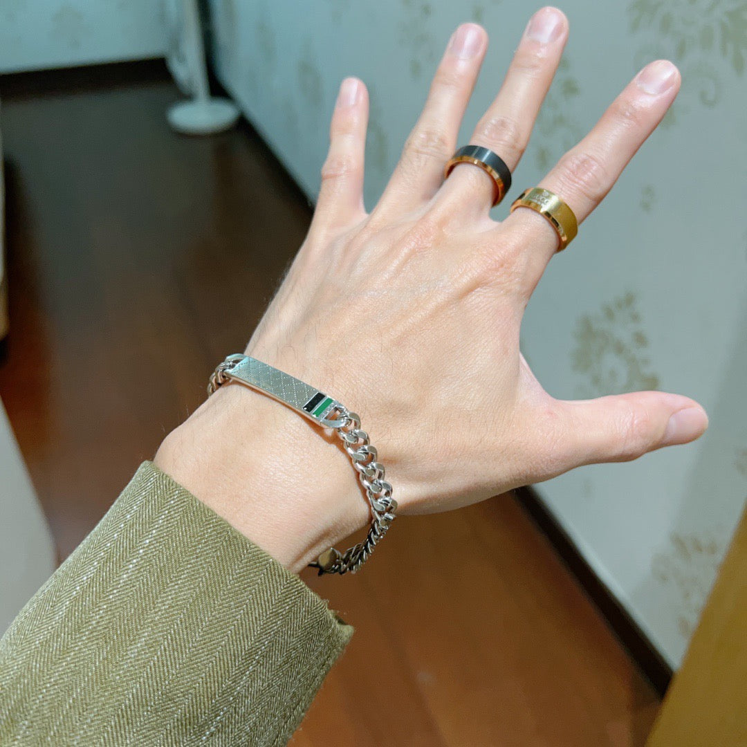 Floral Bracelet in Polished Metal-Tone – Design 022 main product view