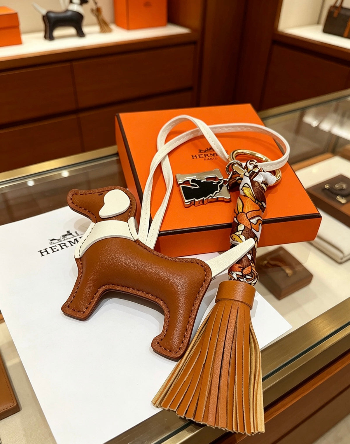 Horse Keychain in Silver-Tone – Design 081 detail view