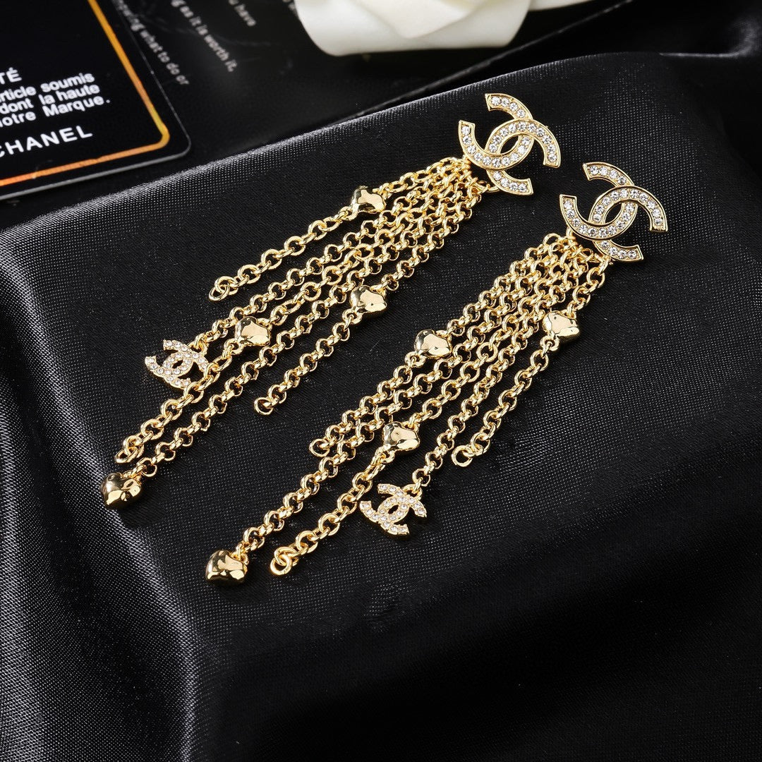 Signature Emblem Statement Earrings in Gold-Tone – Design 007 close-up detail