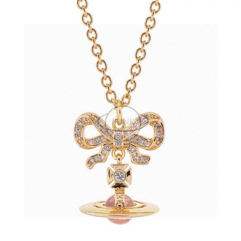 Orb Pendant Necklace in Polished Metal-Tone – Design 067 front product view