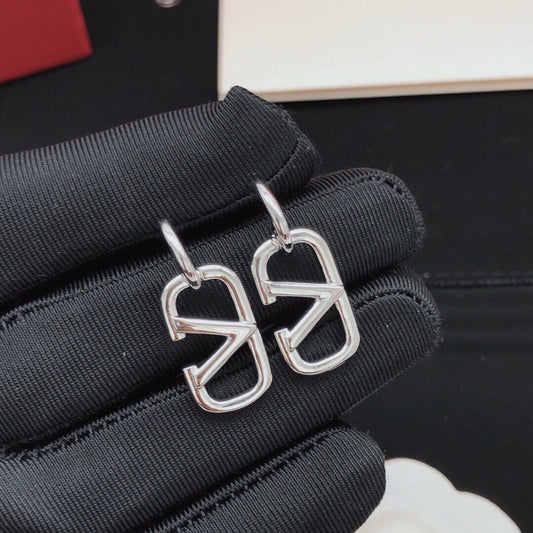 Signature Emblem Drop Earrings in Gold-Tone – Design 05 main product view