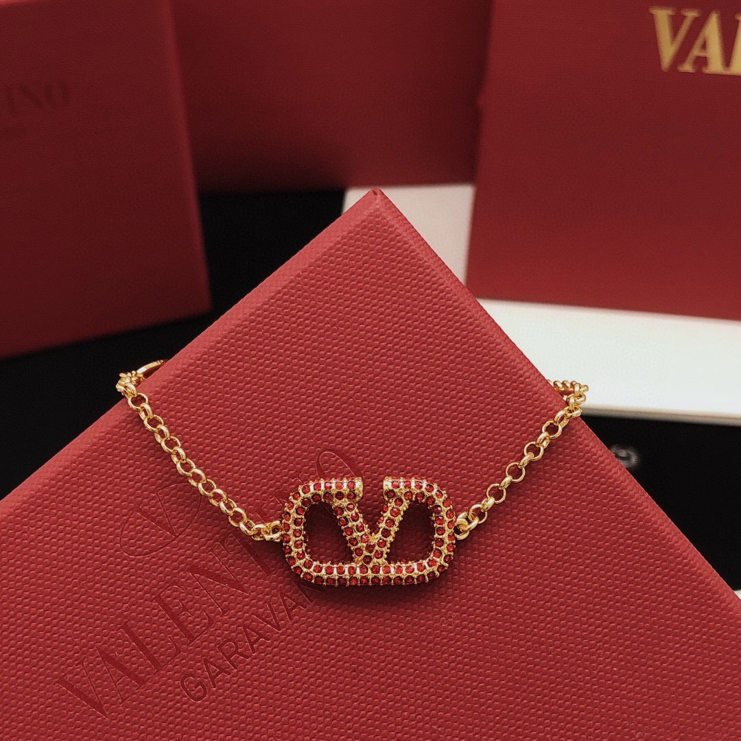 Signature Emblem Jewelry Accessory – Red – Design 04 front view