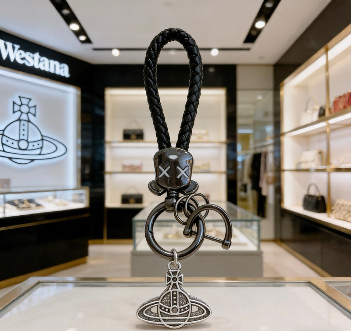 Orb-Inspired Emblem Jewelry Accessory in Polished Metal-Tone – Design 049 main product view
