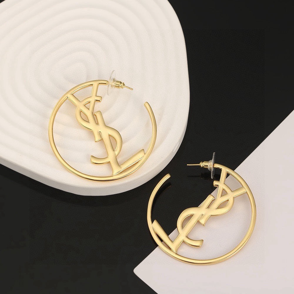 Geometric Emblem Brooch in Gold-Tone – Design 002 styled product view