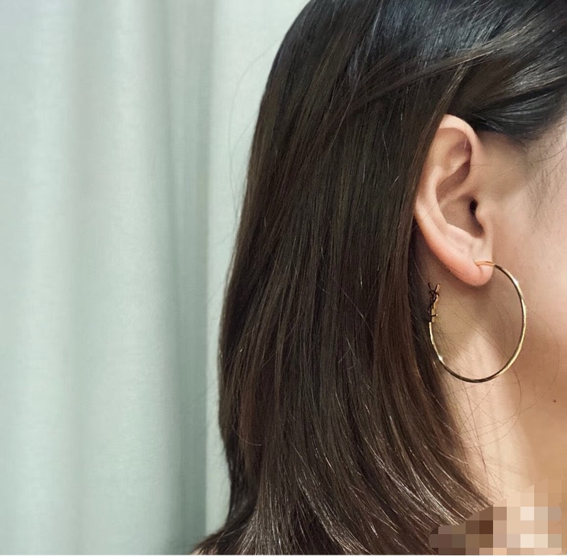 Geometric Emblem Stud Earrings in Polished Metal-Tone – Design 002 detail view