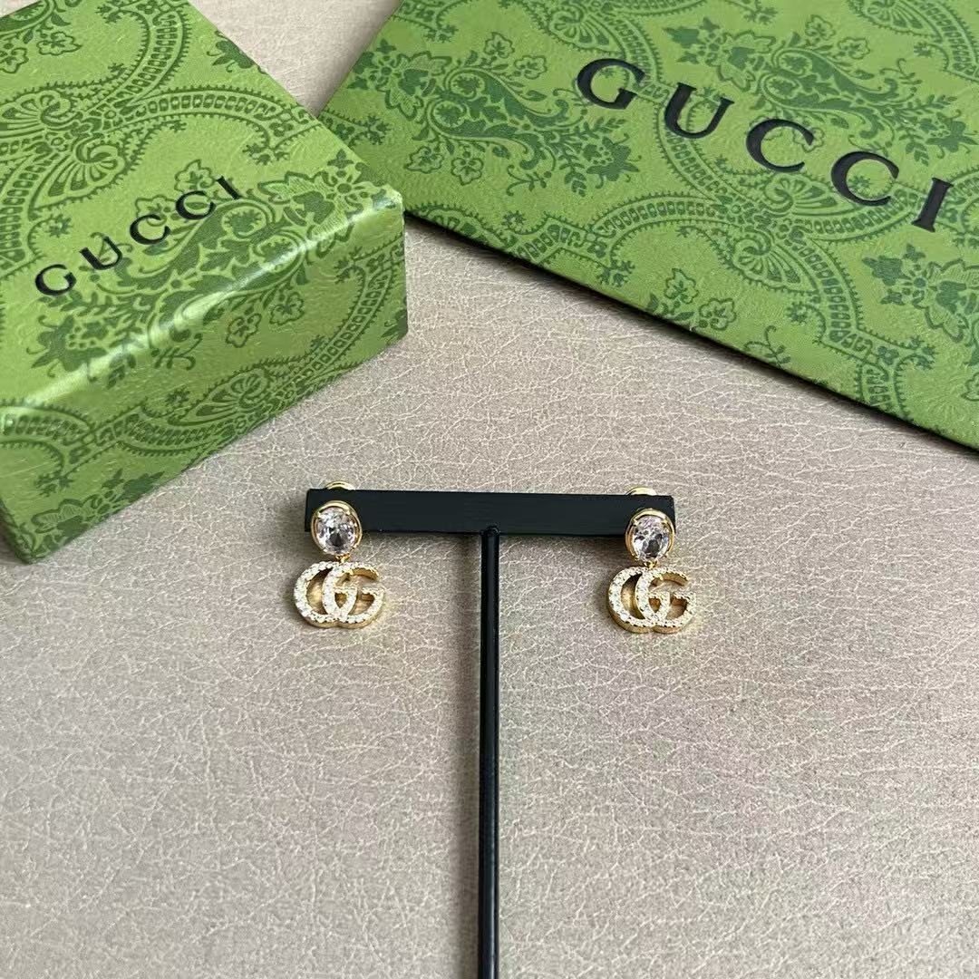 Geometric Emblem Stud Earrings in Polished Metal-Tone – Design 056 front product view
