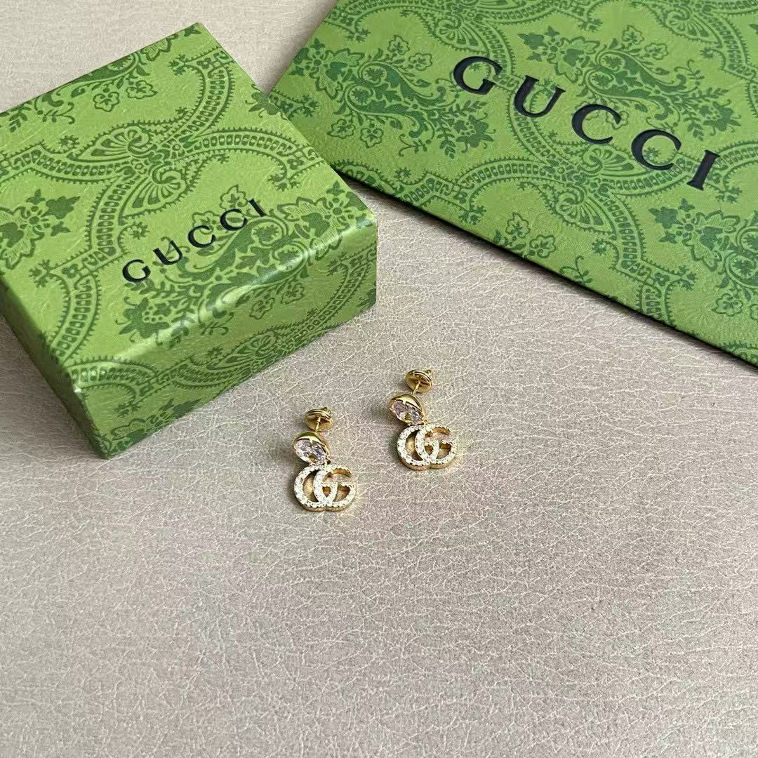 Geometric Emblem Stud Earrings in Polished Metal-Tone – Design 054 side detail