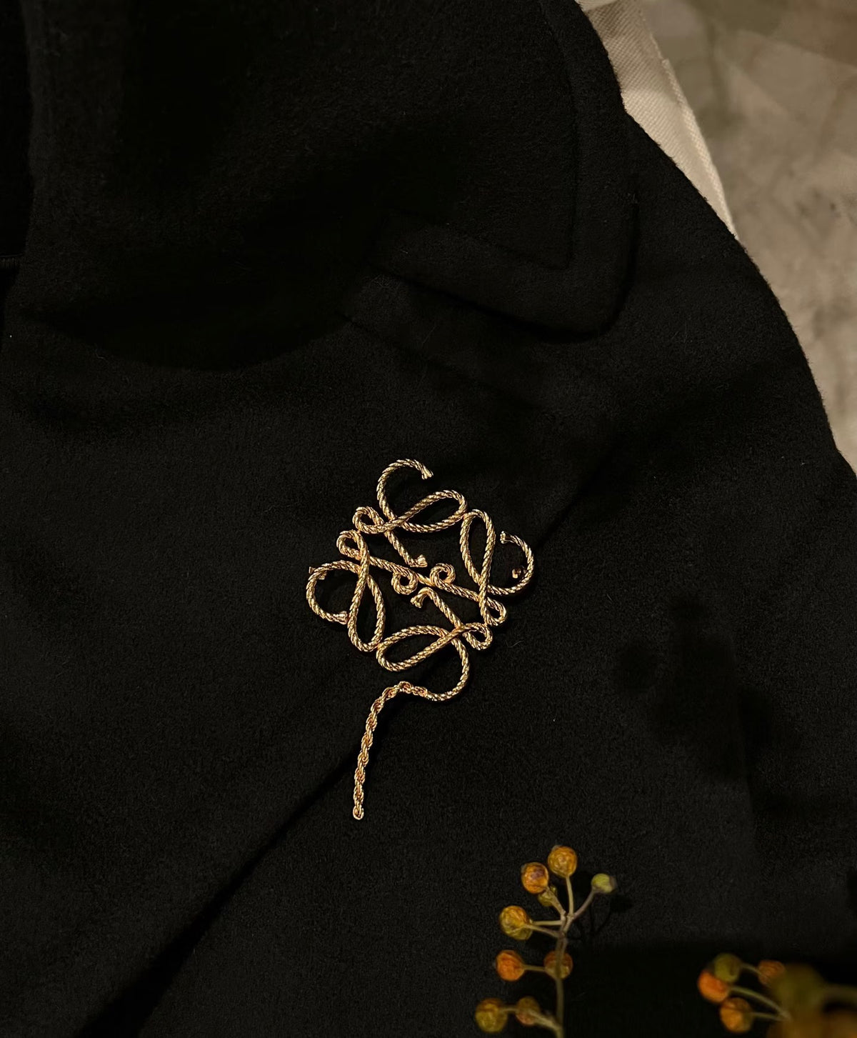 Signature Emblem Brooch in Polished Metal-Tone – Design 014 main product view