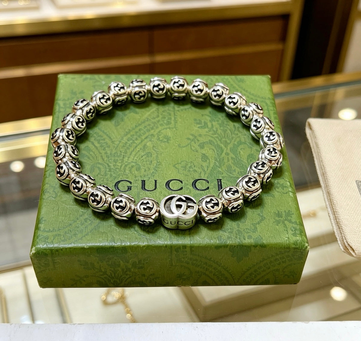 Double-G Emblem Bracelet in Polished Metal-Tone – Design 019 main product view
