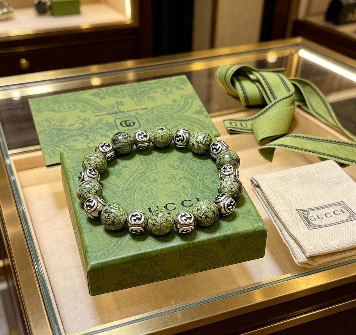 Double-G Emblem Bracelet in Polished Metal-Tone – Design 018 main product view