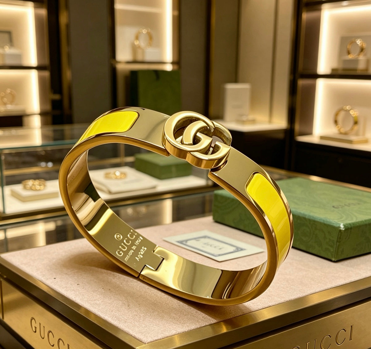 Double-G Emblem Bangle in Gold-Tone – Design 012 main product view
